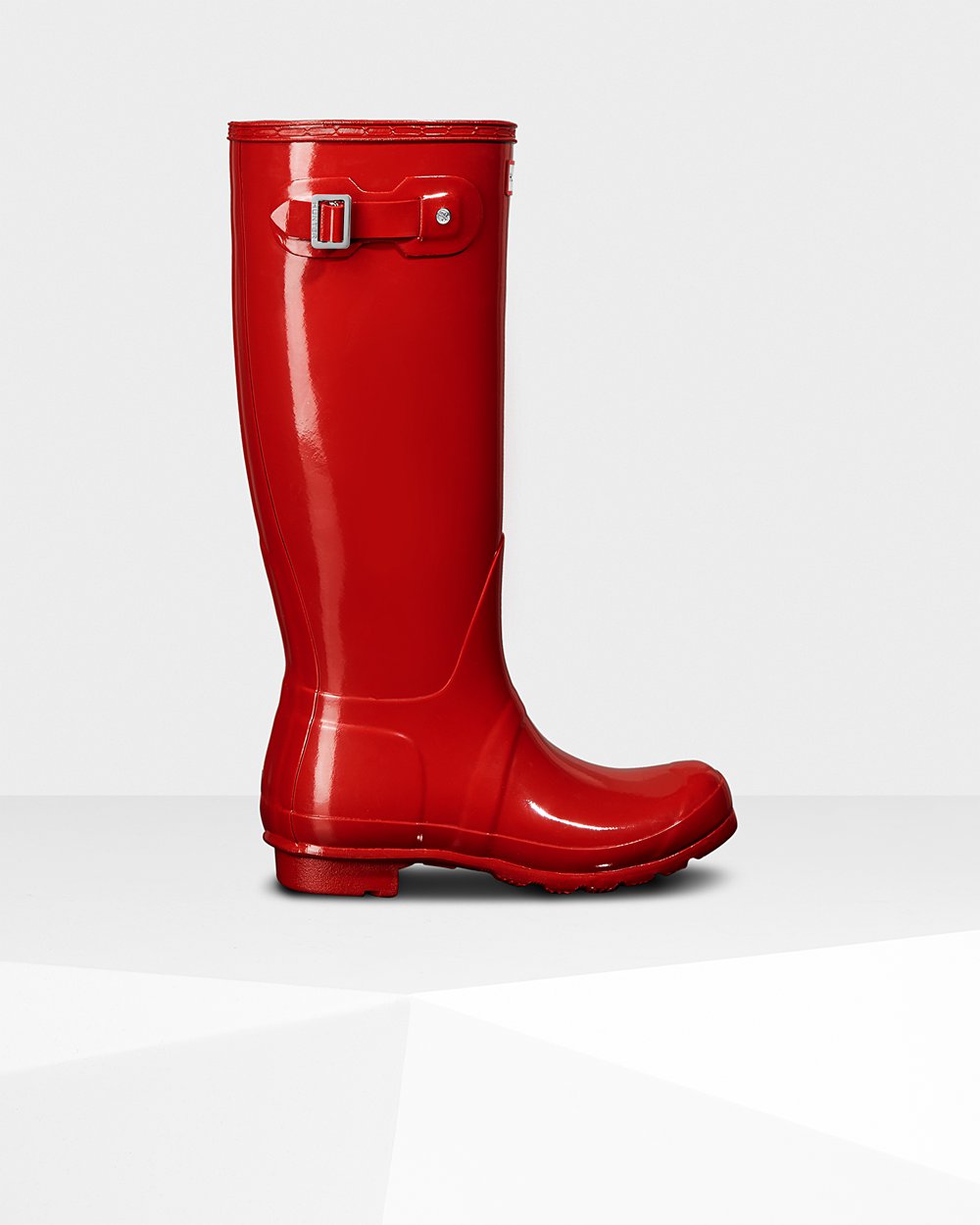 Hunter Original Gloss Tall Rain Boots - Clearance Womens Red - ODWRKB739